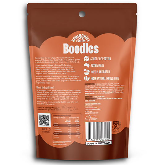 Boodles - Chocolate and Hazelnut (90g x 10 Pouch Packs)