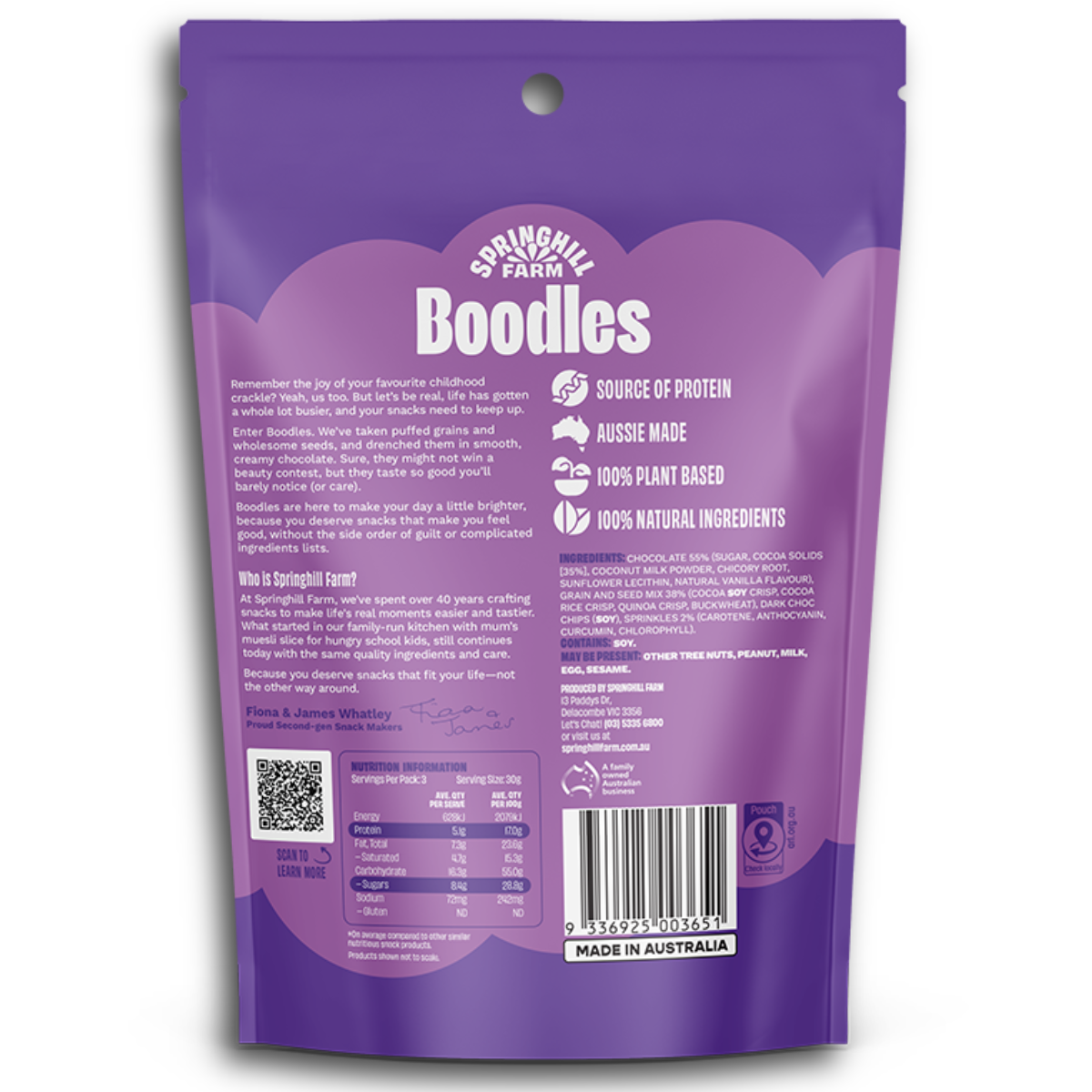 boodles Chocolate Speckle (90g x 10 Pouch Packs)