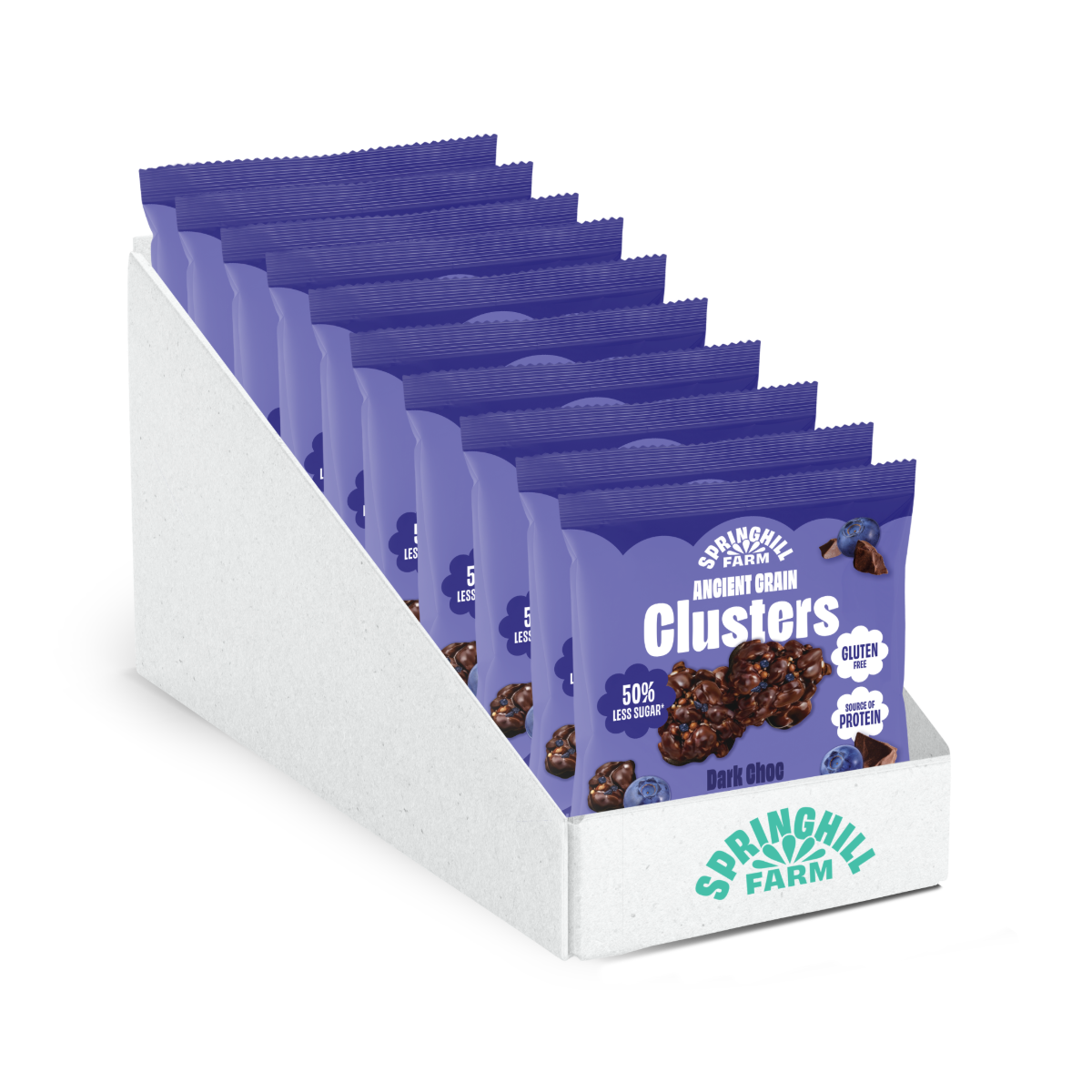 Ancient Grain Cluster - Hazelnut & Blueberry  (40g x 10)