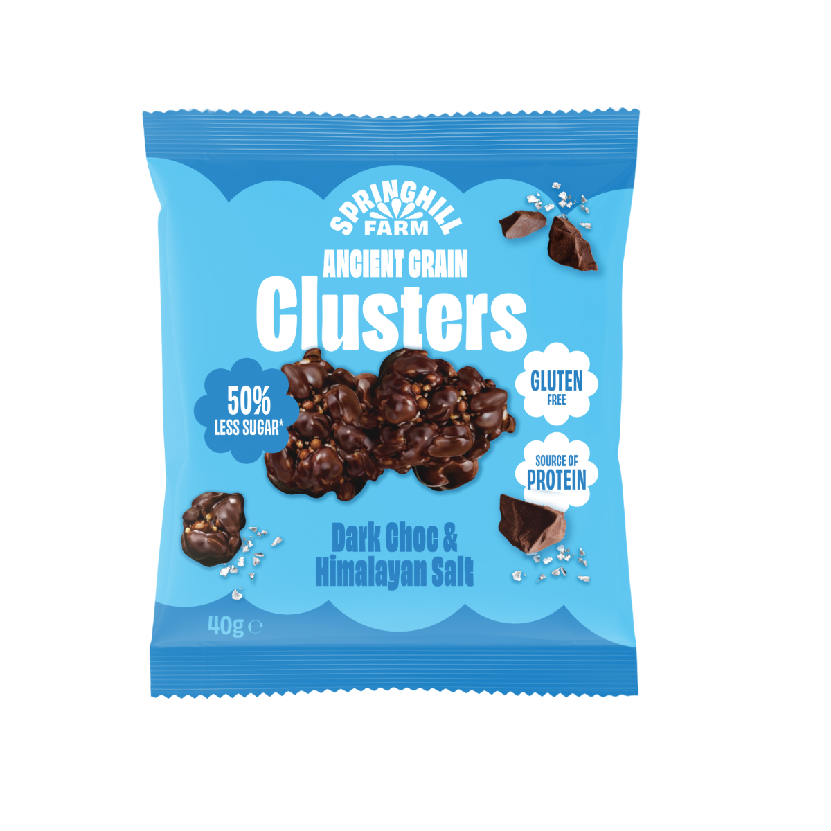 Ancient Grain Clusters - Dark Choc & Himalayan Salt  (40g x 10)