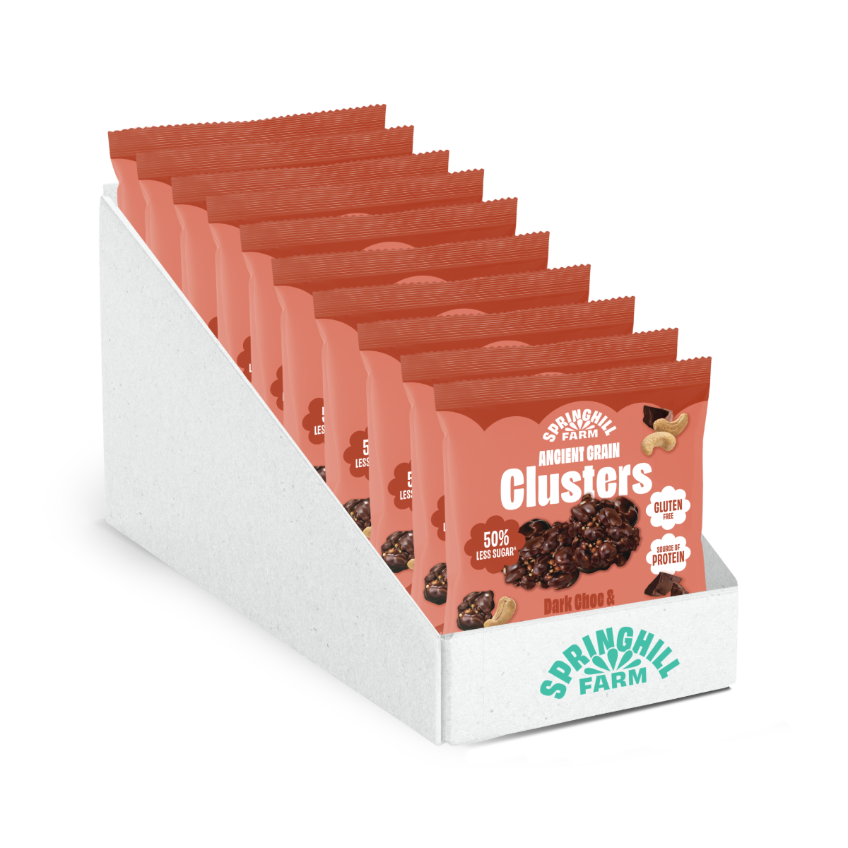Ancient Grain Cluster - Dark Choc & Caramelised Cashew (40g x 10)