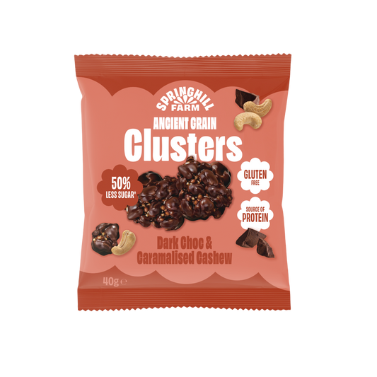 Ancient Grain Cluster - Dark Choc & Caramelised Cashew (40g x 10)